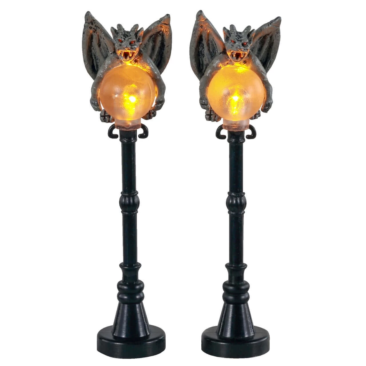Lemax - Spookytown - Gargoyle Lamp Post Set Of 2 3 Lemax - Spookytown - Gargoyle Lamp Post Set Of 2