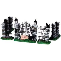 Lemax - Spookytown - Spooky Iron Gate Fence