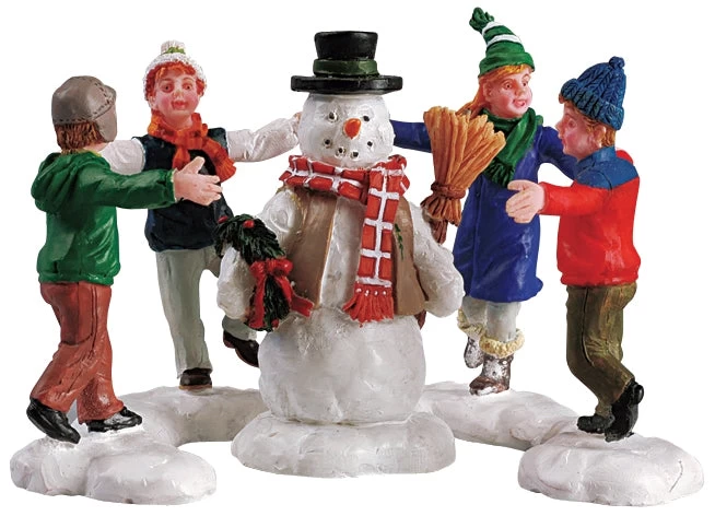Lemax Ring Around The Snowman - 3 Piece Set 3 Lemax Ring Around The Snowman - 3 Piece Set