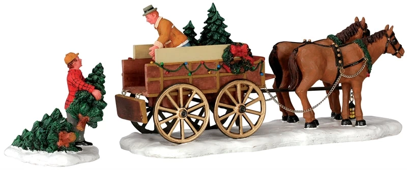Lemax Christmas Tree Wagon 5 Lemax Christmas Tree Wagon - Image 3
