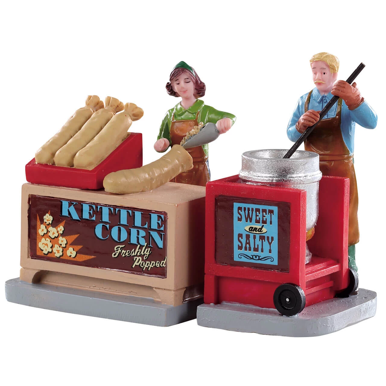 Lemax Kettle Corn Stand - 2 Piece Set 3 Lemax Kettle Corn Stand - 2 Piece Set