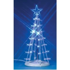 Lemax Lighted Silhouette Tree - Blue - 6 Inch