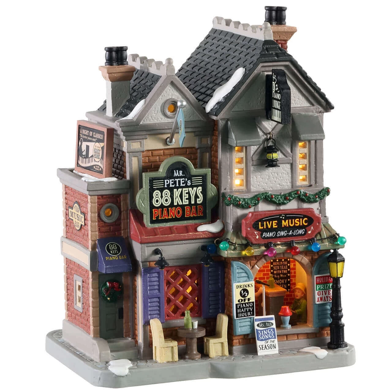 Lemax Mr. Pete's 88 Keys Piano Bar 3 Lemax Mr. Pete's 88 Keys Piano Bar