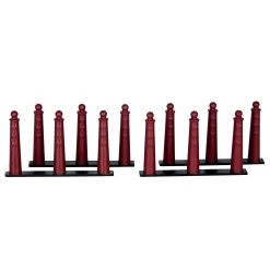 Lemax Amsterdammertje (Danish Traffic Bollards) - Set Of 4