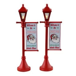Lemax North Pole Lamppost - 2 Piece Set